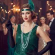 dodatek do stroju ma karnawal naszyjnik perly retro lata 20 80 diva flapperka marilyn
