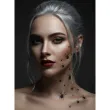 dodatek do stroju makijaz na halloween wodne tatuaze zmywalne pajaki czarne 32 szt