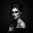 dodatek do stroju makijaz na halloween wodne tatuaze zmywalne pajaki czarne 32 szt