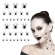 dodatek do stroju makijaz na halloween wodne tatuaze zmywalne pajaki czarne 32 szt