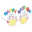 dodatek do stroju na 18 30 40 50 60 70 80 90 urodziny okulary plastikowe happy birthday biale