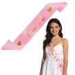 dodatek do stroju na baby shower szarfa mom to be rozowy jasny dla przyszlej mamy 160 cm