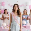 dodatek do stroju na baby shower szarfa przyszla mama rozowy jasny mom to be 160 cm
