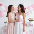dodatek do stroju na baby shower szarfa przyszla mama rozowy jasny mom to be 160 cm
