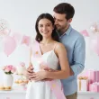 dodatek do stroju na baby shower szarfa przyszla mama rozowy jasny mom to be 160 cm