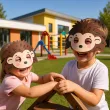 dodatek do stroju na dzien jeza karnawal maska papierowa jezyk jerzy dla dziecka do przedszkola