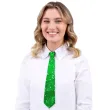 dodatek do stroju na dzien swietego patryka krawat cekinowy zielony akcesoria gadzety 36 cm