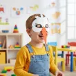 dodatek do stroju na dzien wiosny karnawal maska papierowa bocian do przedszkola szkoly