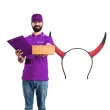 dodatek do stroju na halloweem opaska na glowe rogi diabla czerwone cosplay
