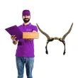 dodatek do stroju na halloweem opaska na glowe rogi diabla zlote cosplay