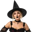 dodatek do stroju na halloween andrzejki kapelusz czarownicy wiedzmy czarny cosplay baba jaga
