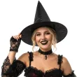 dodatek do stroju na halloween andrzejki kapelusz czarownicy wiedzmy czarny cosplay baba jaga