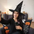 dodatek do stroju na halloween andrzejki karnawal kapelusz czarownicy wiedzmy czarny