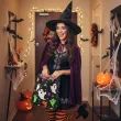 dodatek do stroju na halloween andrzejki karnawal kapelusz czarownicy wiedzmy czarny