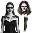dodatek do stroju na halloween czarna farbka do twarzy makijaz wampir duch kosciotrup 20 ml