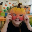 dodatek do stroju na halloween dla dziecka maska papierowa dynia dzien dyni do szkoly przedszkola