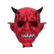 dodatek do stroju na halloween karnawal maska lateksowa diabel czerwony demon