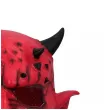 dodatek do stroju na halloween karnawal maska lateksowa diabel czerwony demon