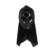 dodatek do stroju na halloween karnawal maska mim z kapturem czarna