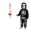 dodatek do stroju na halloween krawat ze sladami krwi bialy zakrwawiony 43 cm