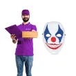 dodatek do stroju na halloween maska klaun morderca karnawal joker