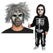 dodatek do stroju na halloween maska lateksowa zombie wlosy karnawal