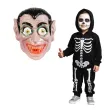 dodatek do stroju na halloween maska led wampir hrabia dracula swiecaca karnawal