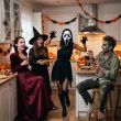dodatek do stroju na halloween maska z kapturem morderca ghostface krzyk scream duch smierc