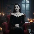 dodatek do stroju na halloween naszyjnik odwrocony krzyz czarny wampir ksiadz cosplay