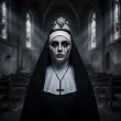 dodatek do stroju na halloween naszyjnik odwrocony krzyz czarny wampir ksiadz cosplay