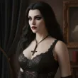 dodatek do stroju na halloween naszyjnik odwrocony krzyz czarny wampir ksiadz cosplay