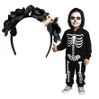 dodatek do stroju na halloween opaska do wlosow dia de los muertos czarne kwiaty smierc