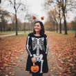 dodatek do stroju na halloween opaska do wlosow dynia ze swiecacymi oczami