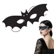 dodatek do stroju na halloween papierowa maska nietoperz czarna akcesoria do kostiumu