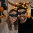 dodatek do stroju na halloween papierowa maska nietoperz czarna akcesoria do kostiumu