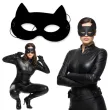 dodatek do stroju na karnawal halloween papierowa maska kotek czarna akcesoria do kostiumu