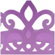 dodatek do stroju na karnawal papierowa opaska na glowe tiara diadem ksiezniczki fioletowa 3 s