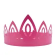 dodatek do stroju na karnawal papierowa opaska na glowe tiara diadem ksiezniczki rozowa 3 szt