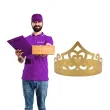 dodatek do stroju na karnawal papierowa opaska na glowe tiara diadem ksiezniczki serce zlota
