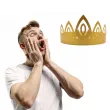 dodatek do stroju na karnawal papierowa opaska na glowe tiara diadem ksiezniczki zlota 3 szt