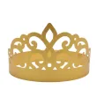 dodatek do stroju na karnawal papierowa opaska na glowe tiara diadem ksiezniczki zlota 3 szt