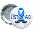dodatek do stroju na movember przypinka wasy niebieski listopad pin 5 6 cm