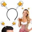 dodatek do stroju na oktoberfest wieczor kawalerski opaska na glowe kufle piwa do fotobudki
