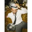 dodatek do stroju na sylwestra karnawal nowy rok urodziny kapelusz cekinowy srebrny disco