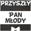 dodatek do stroju na wieczor kawalerski przypinka przyszly pan mlody zabawny gadzet pin