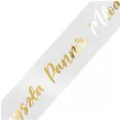 dodatek dp stroju na wieczor panienski szarfa przyszla panna mloda bride bialo zlota 160 cm