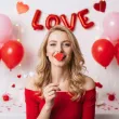 dodatek na walentynki rekwizyty do zdjec love okulary serca fotogadzety do fotobudki 6 szt