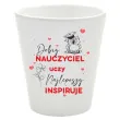 doniczka dobry nauczyciel uczy najlepszy inspiruje bia y 10 cm