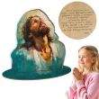 drewniana figurka z modlitwa pan jezus chrystus dekoracja na wielkanoc 15 x 13 cm