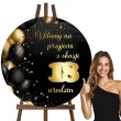 drewniana tablica powitalna 18 urodziny zloto czarny dekoracja sali powitanie gosci